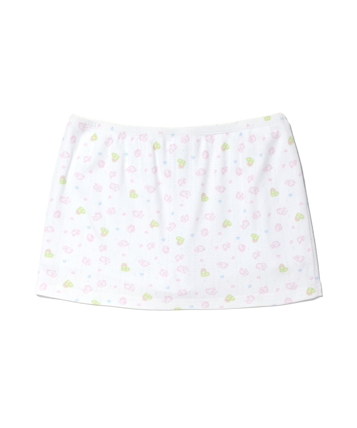 유희(YOUHEE) SHEEP PATTERN SKIRT WHITE