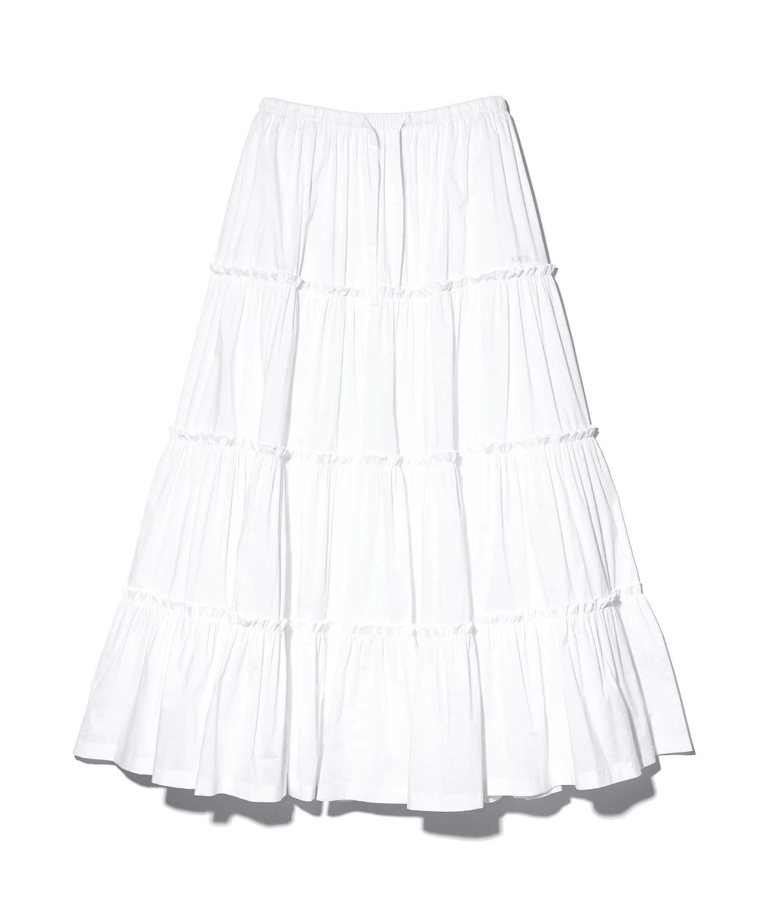 [YOUHEE] FRILL DETAILED MAXI SKIRT /追跡付 MUSINSA公式 | YOUHEE FRILL DETAILED MAXI SKIRT WHITE