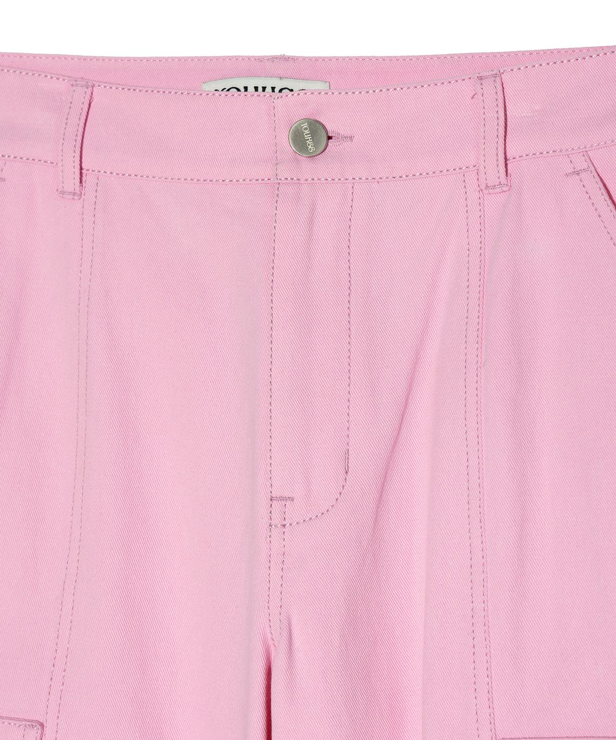 유희(YOUHEE) COTTON CARGO PANTS PINK