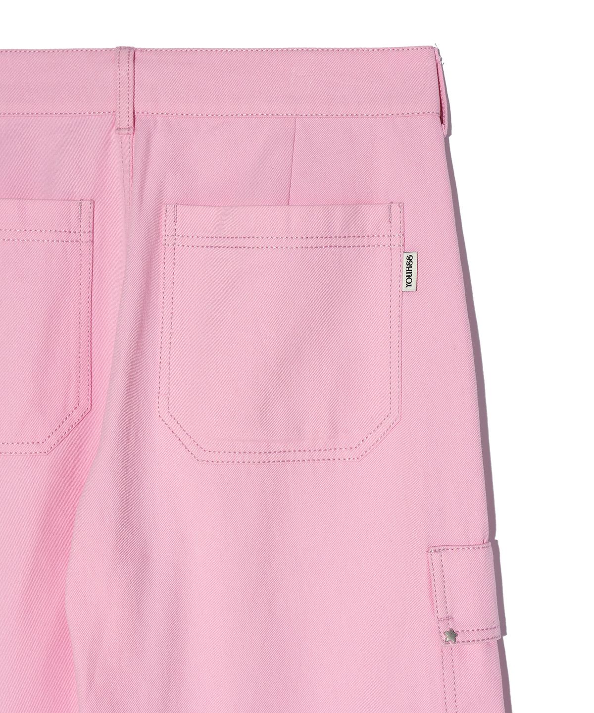 유희(YOUHEE) COTTON CARGO PANTS PINK