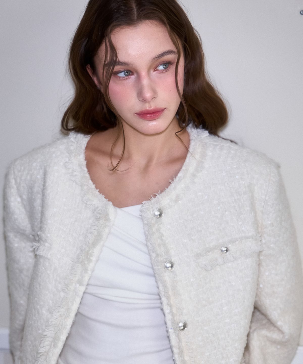 로제프란츠(ROSEFRANTZ) Glory Wool Tweed Jacket [Ivory]