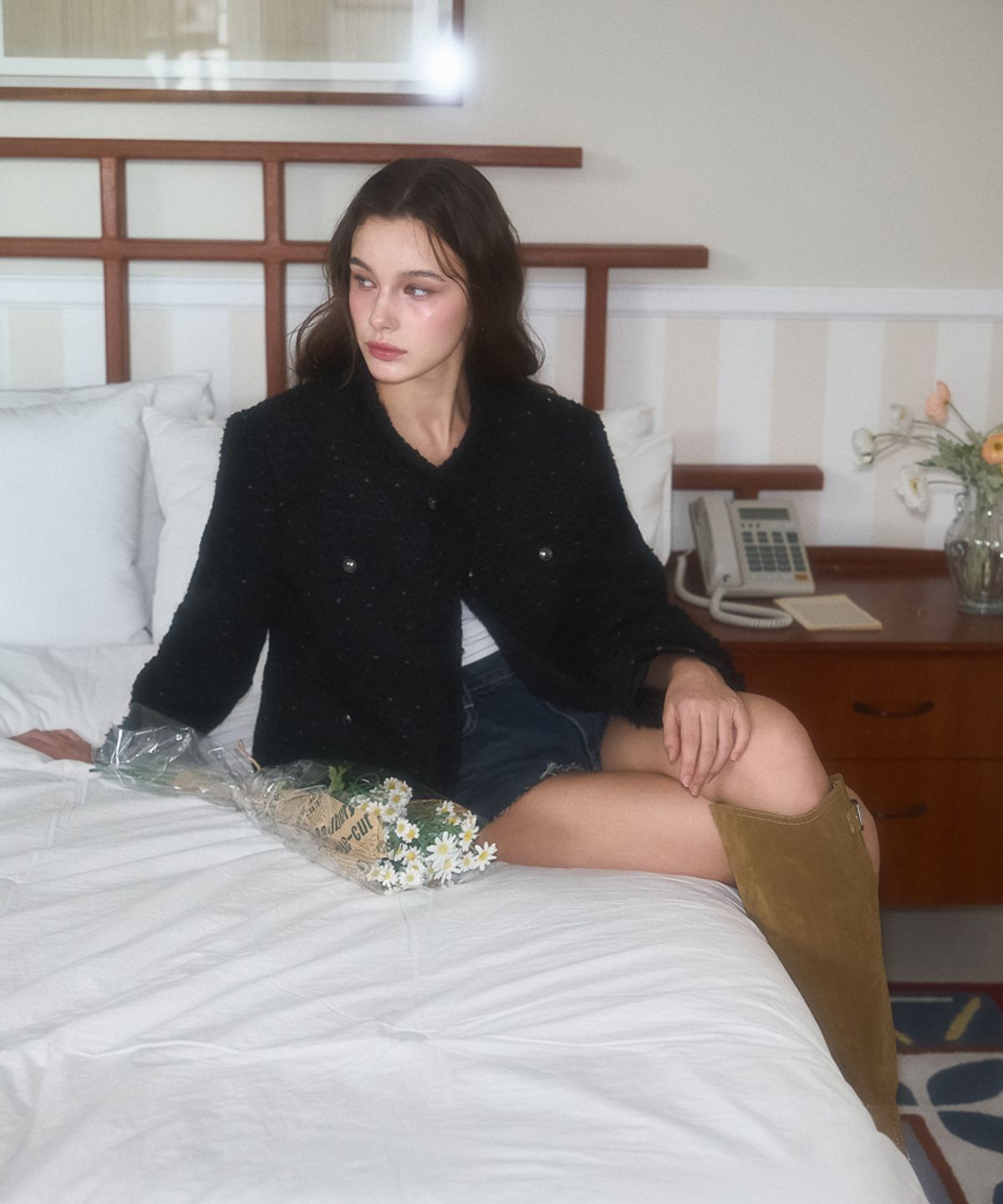 로제프란츠(ROSEFRANTZ) Glory Wool Tweed Jacket [Black]
