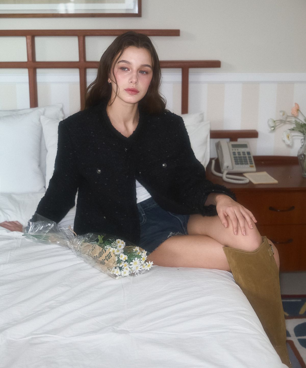 로제프란츠(ROSEFRANTZ) Glory Wool Tweed Jacket [Black]