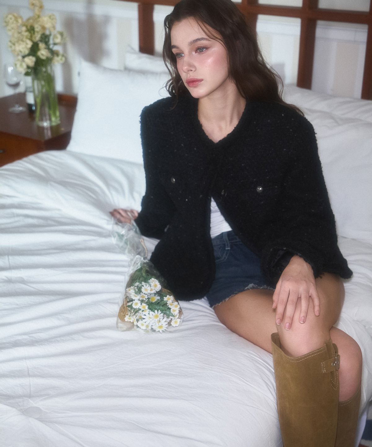 로제프란츠(ROSEFRANTZ) Glory Wool Tweed Jacket [Black]