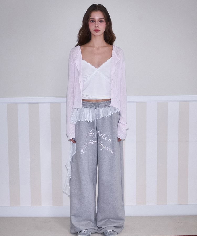 ★Rose Frantz★ Lace Layered Lettering Pants (3色) ☆Rose Frantz☆ Lace Layered Lettering Pants (3色) (Rose