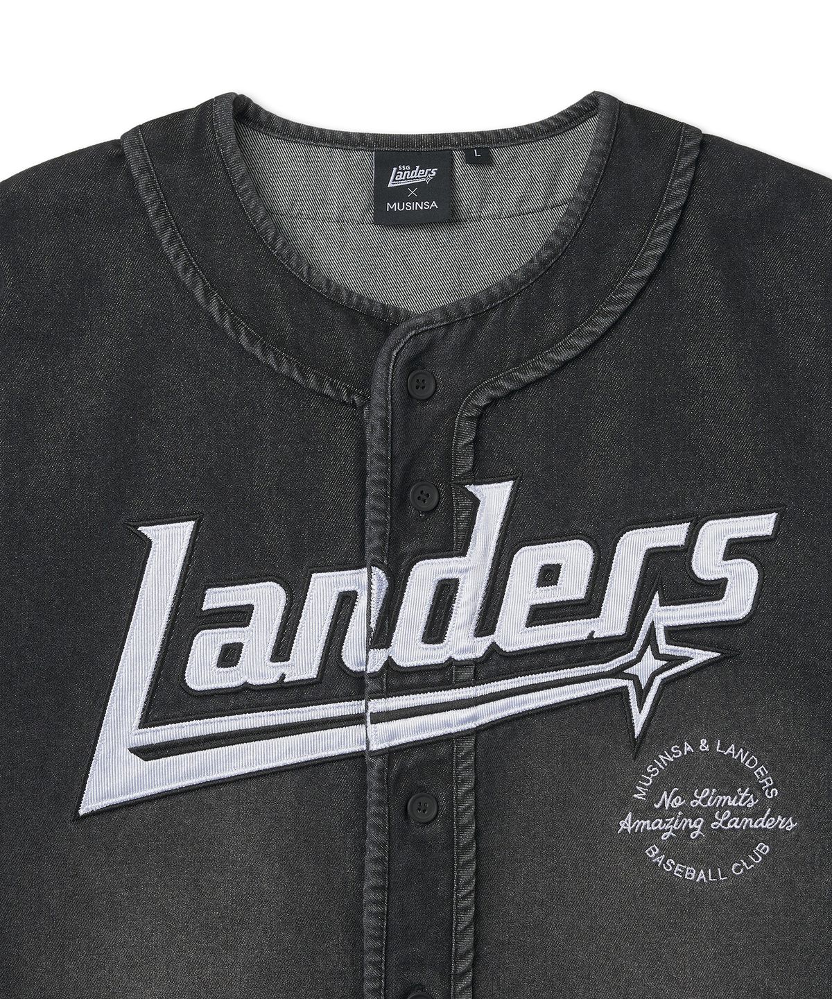 SSG랜더스(SSG LANDERS) 무신사 x SSG랜더스 25 블랙 데님저지
