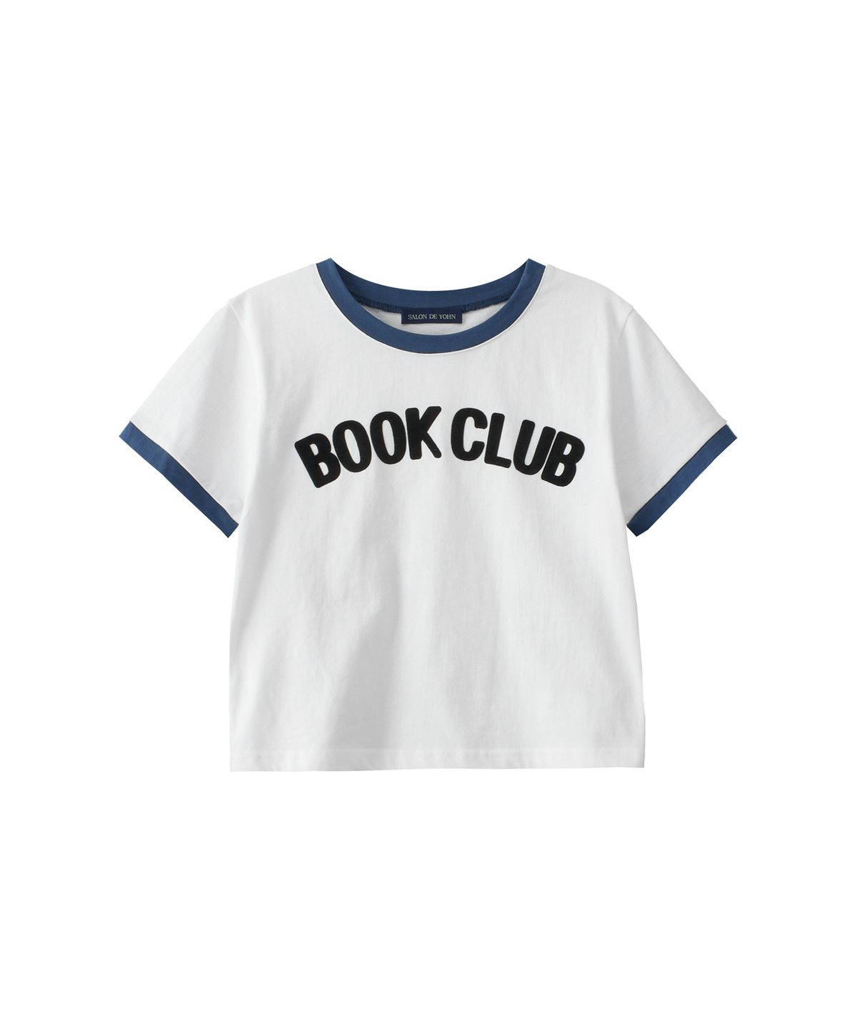 살롱 드 욘(SALON DE YOHN) Book Club Logo Crop T_ White+Navy