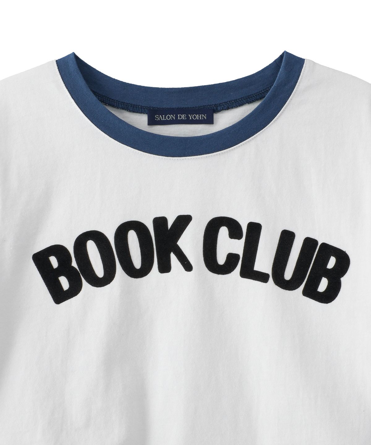 살롱 드 욘(SALON DE YOHN) Book Club Logo Crop T_ White+Navy