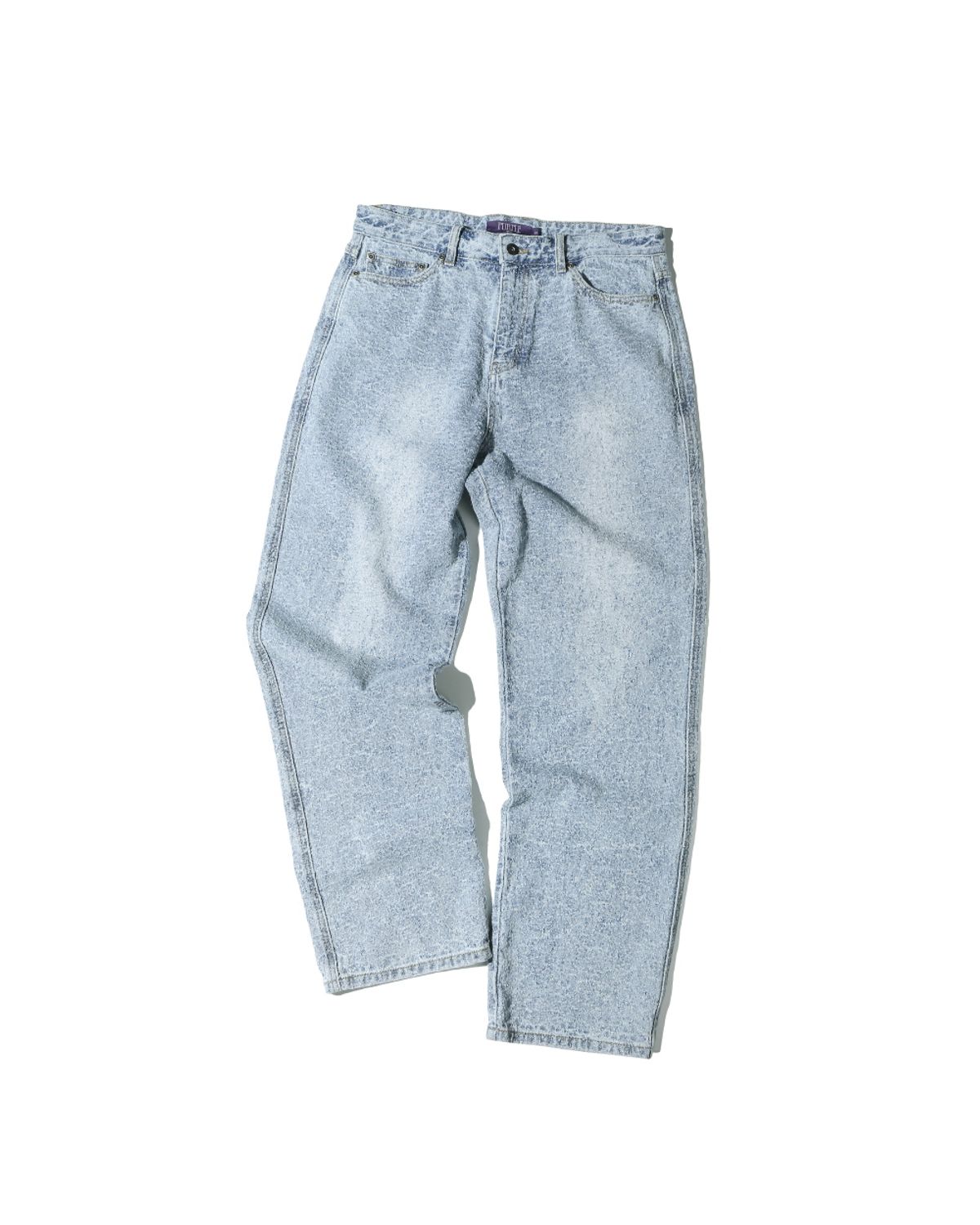 비슬로우(BESLOW) DISTRESSED WASHED TAPERED JEANS LIGHT WASHED