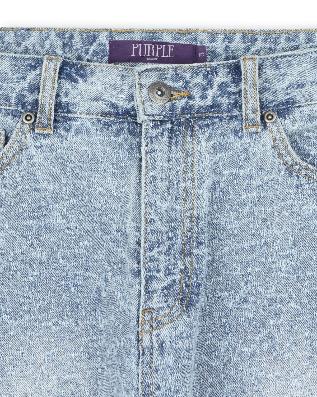 비슬로우(BESLOW) DISTRESSED WASHED TAPERED JEANS LIGHT WASHED