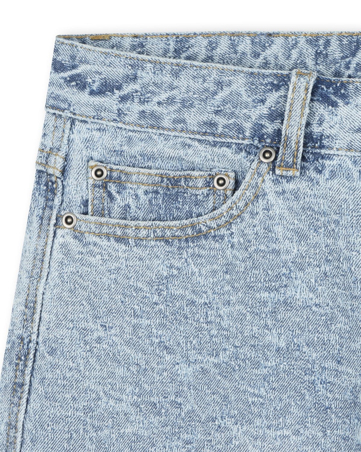 비슬로우(BESLOW) DISTRESSED WASHED TAPERED JEANS LIGHT WASHED