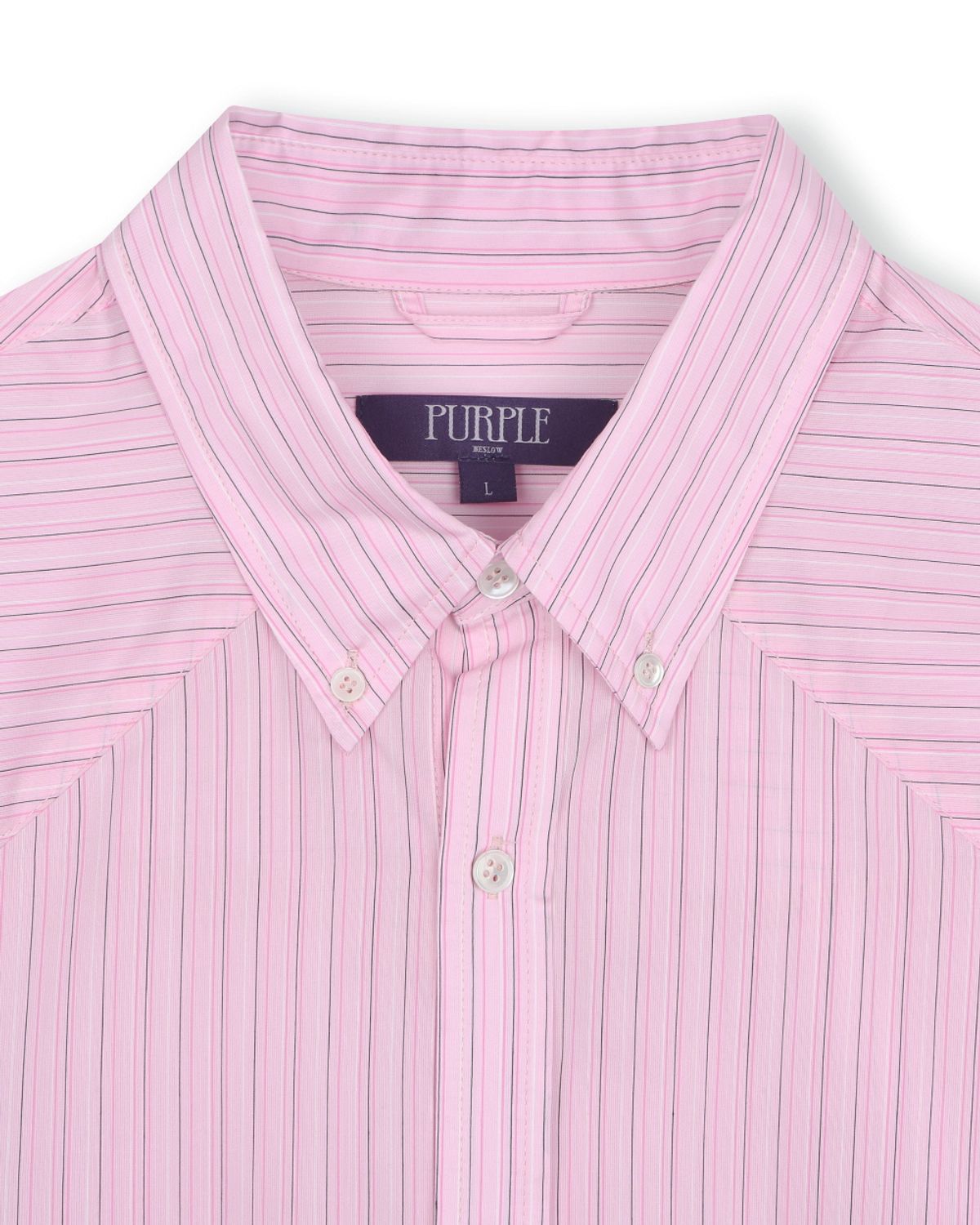 비슬로우(BESLOW) WESTERN STRIPE BUTTON DOWN SHIRTS PINK