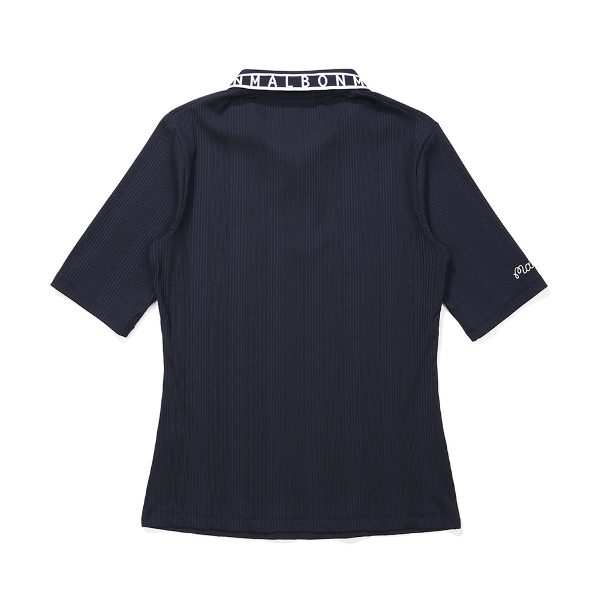 말본 골프(MALBON GOLF) 로고 포인트 컬러 티셔츠 NAVY (WOMAN)