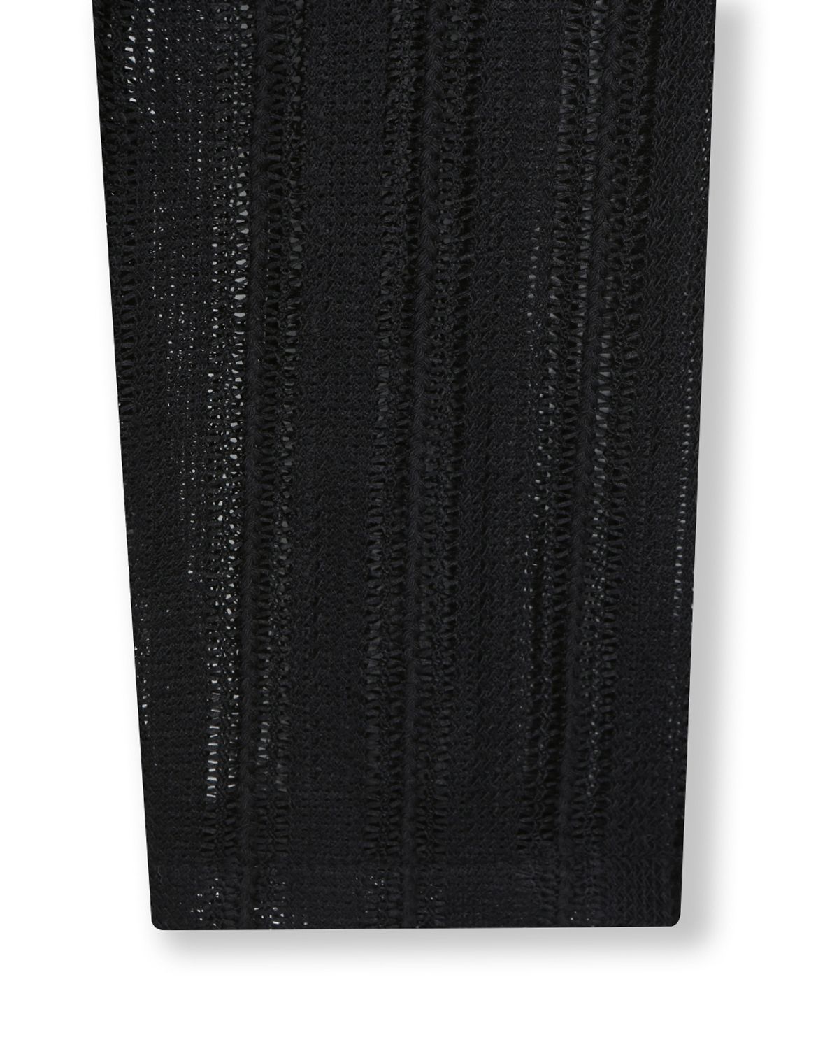 비슬로우(BESLOW) SEE-THROUGH JACQUARD HIGH NECK ZIP-UP BLACK