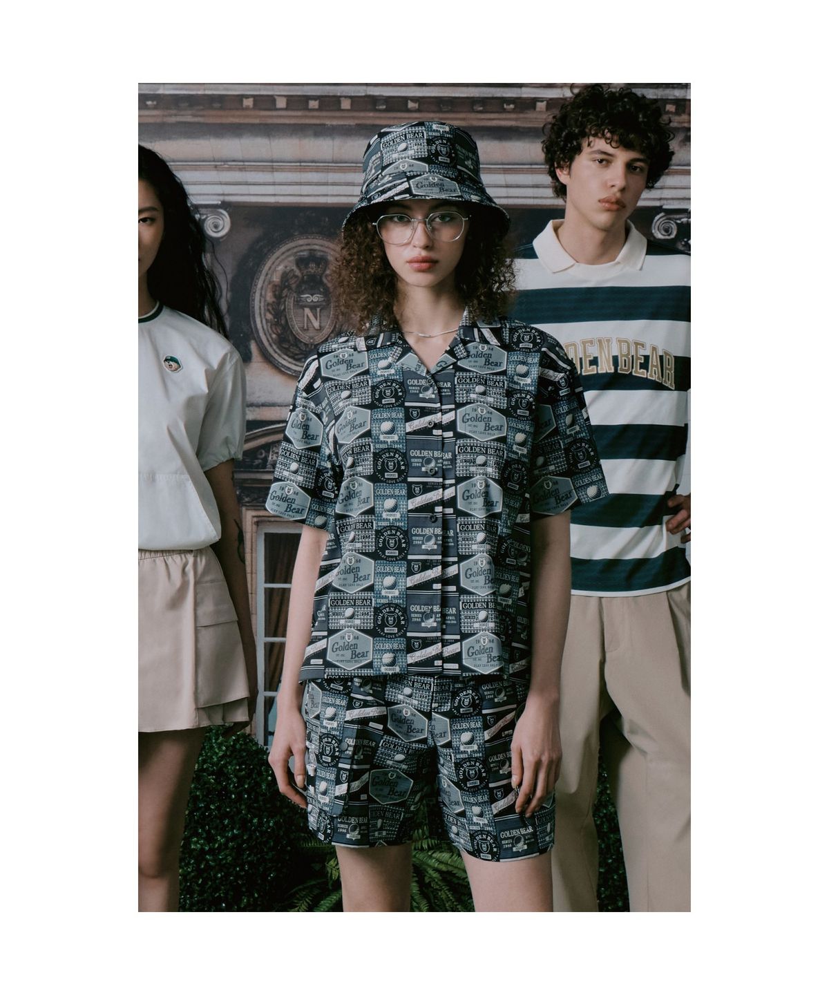 골든베어(GOLDEN BEAR) Essential Bucket Hat (Print ver.)_G6RAX25111BKX
