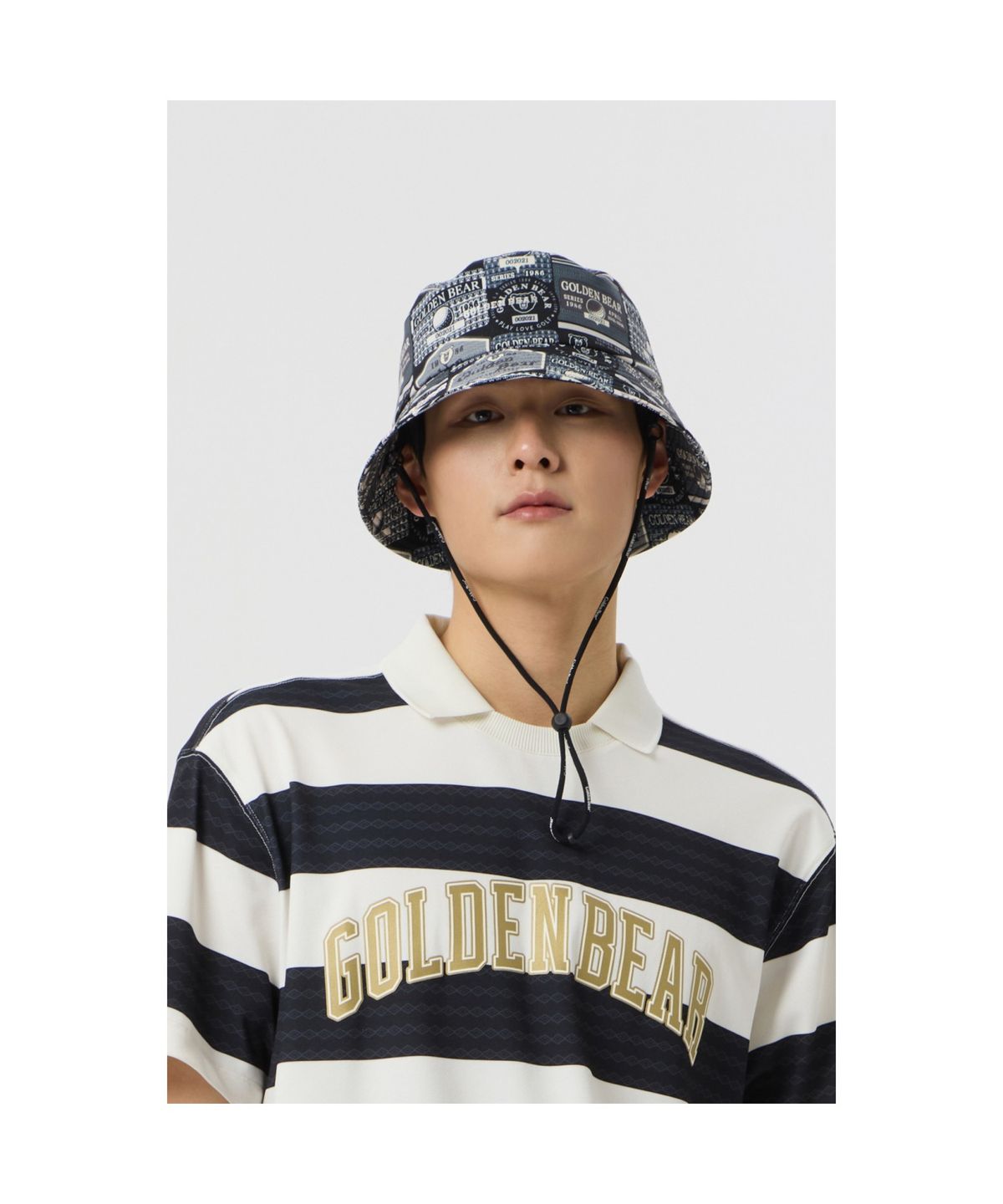 골든베어(GOLDEN BEAR) Essential Bucket Hat (Print ver.)_G6RAX25111BKX