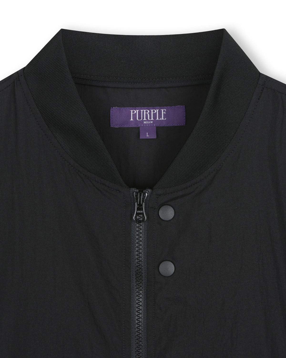 비슬로우(BESLOW) SHEER NYLON FLIGHT JACKET BLACK
