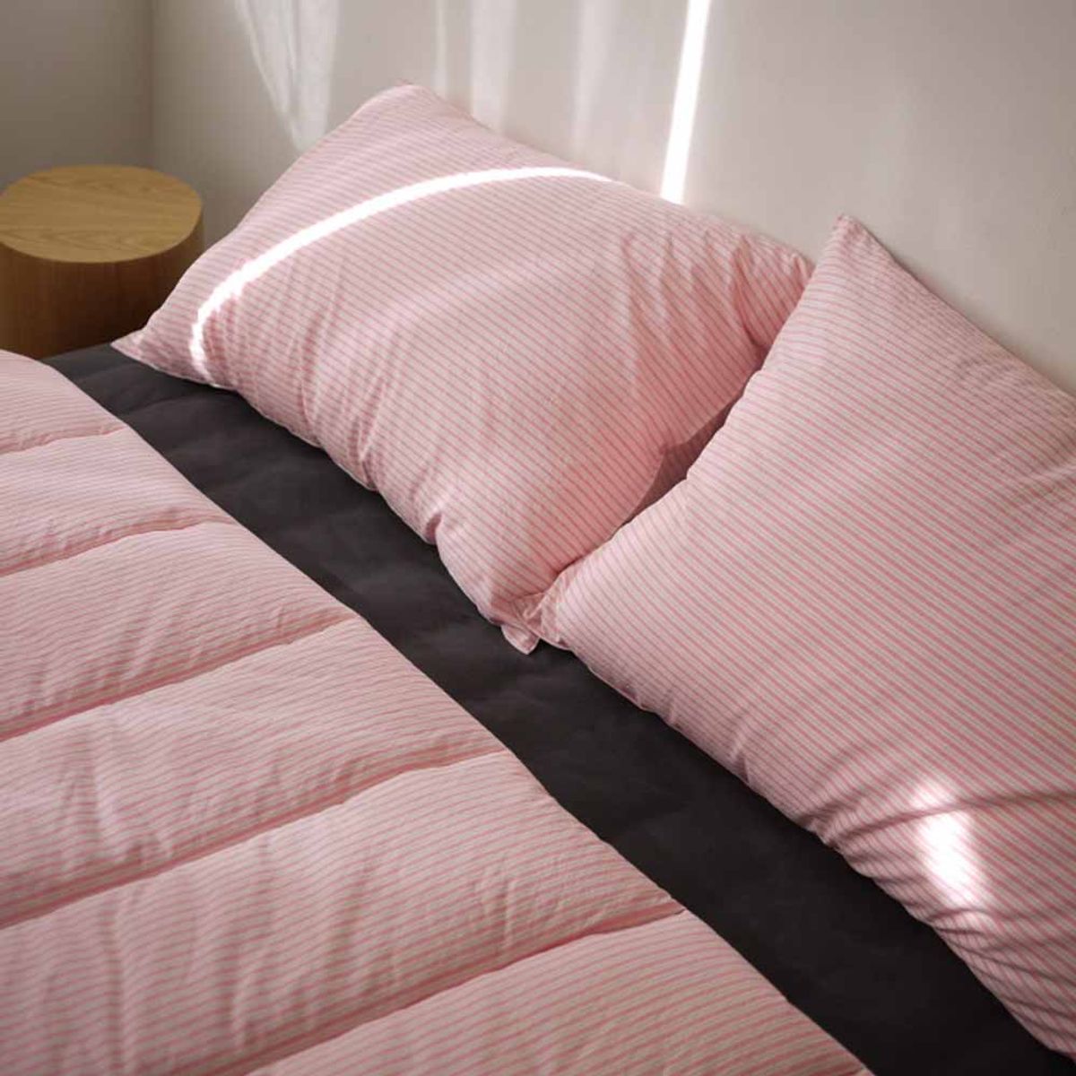 봄봄패브릭스(BOMBOM FABRICS) Soft, washed cotton bedding 60수 Stripe comforter 5colors
