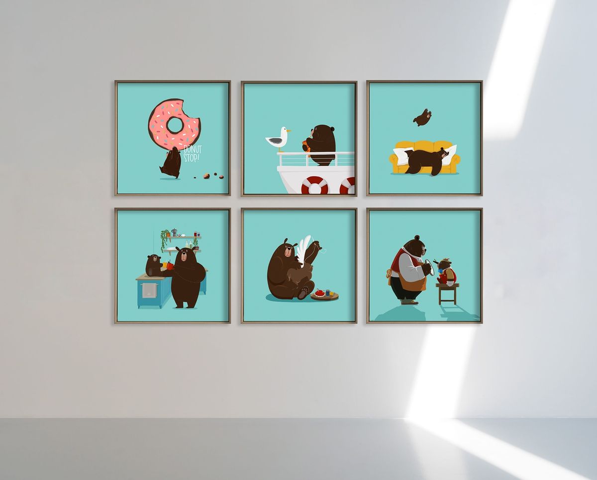 갤러리티(GALLERYT) 마마베어 양은영 작가 포스터 모음전 - 26x26cm~45x45cm