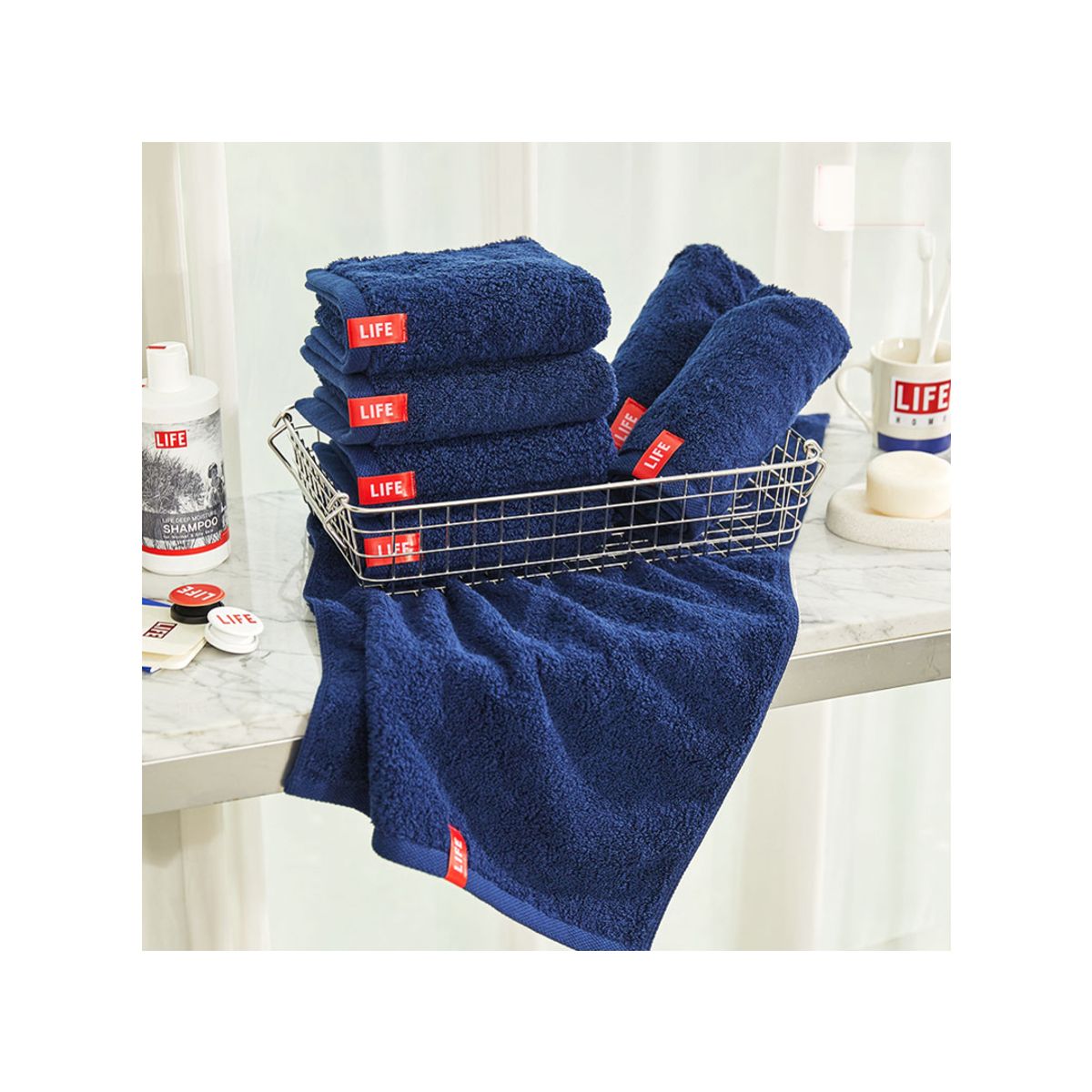 라이프타올(LIFE TOWEL) 코마사 40수 디자인 수건  10장 150g