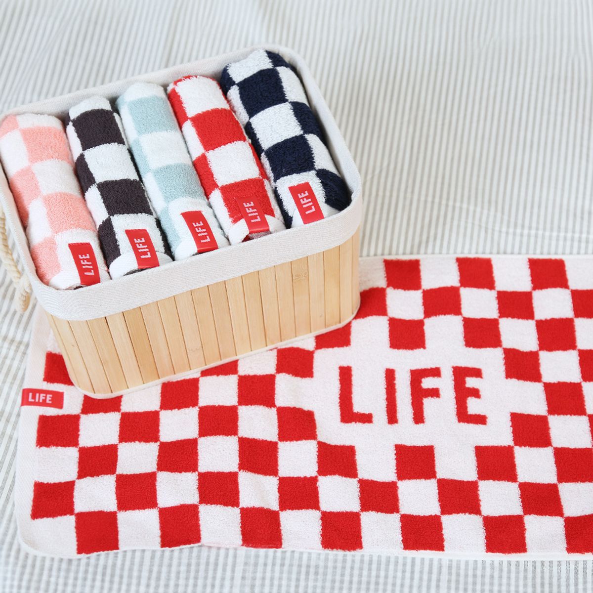 라이프타올(LIFE TOWEL) 코마사 40수 디자인 수건  10장 150g