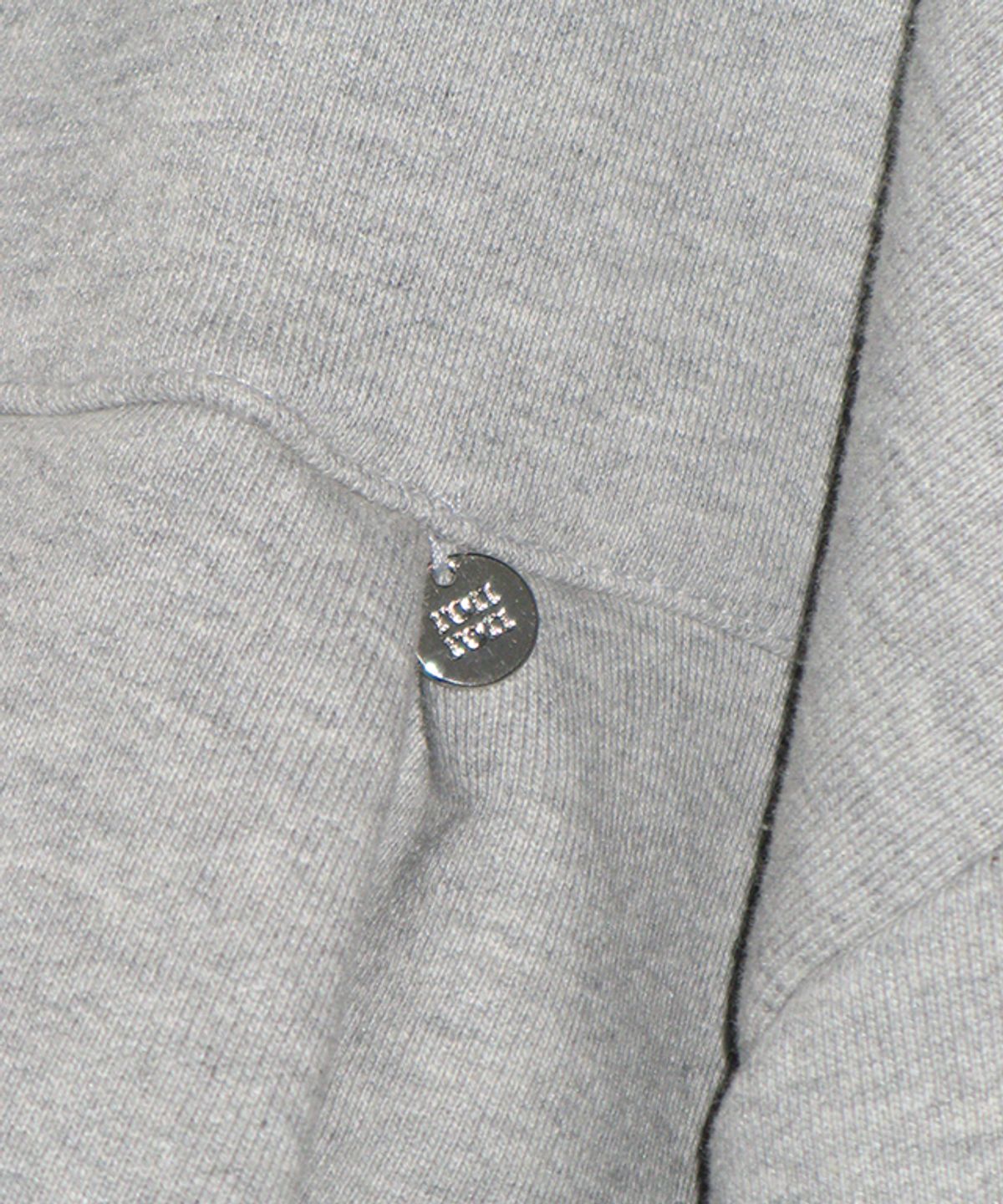 론론(RONRON) PENDANT SHIRRING HOODIE ZIP UP GREY