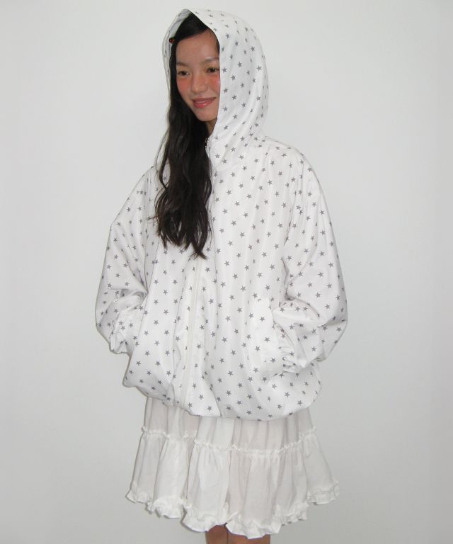 RONRON ♥ HOODED WINDBREAKER JUMPER WHITE STAR/追跡付 MUSINSA公式 | RONRON HOODED WINDBREAKER JUMPER WHITE STAR