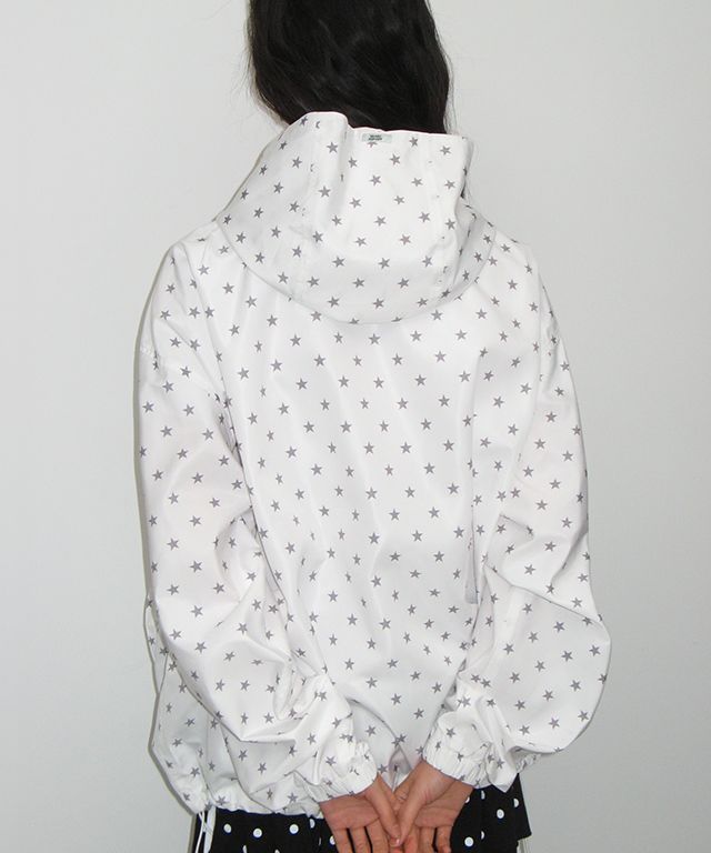 25SS新作【RONRON】HOODED WINDBREAKER JUMPERホワイトスター柄 MUSINSA | RONRON HOODED WINDBREAKER JUMPER WHITE STAR