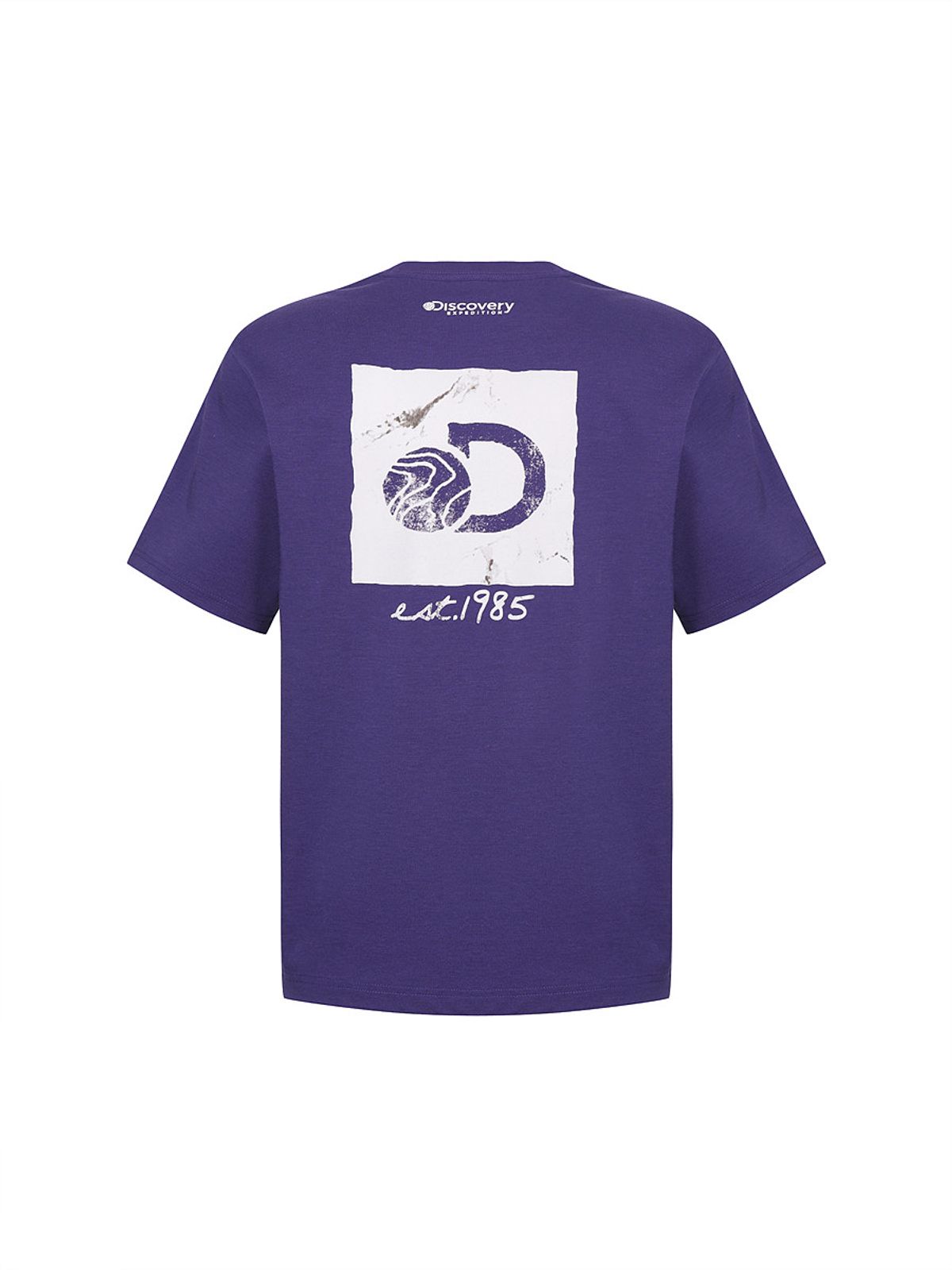 디스커버리 익스페디션(DISCOVERY EXPEDITION) 프레시벤트 워싱 박스 로고 반팔티셔츠 (PURPLE)