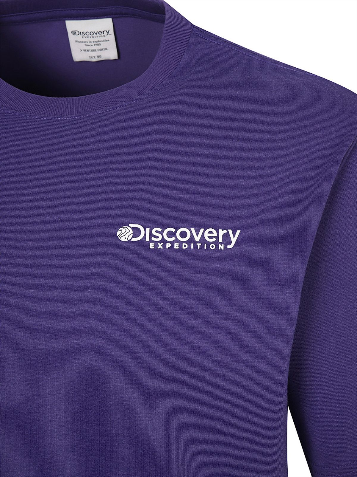 디스커버리 익스페디션(DISCOVERY EXPEDITION) 프레시벤트 워싱 박스 로고 반팔티셔츠 (PURPLE)