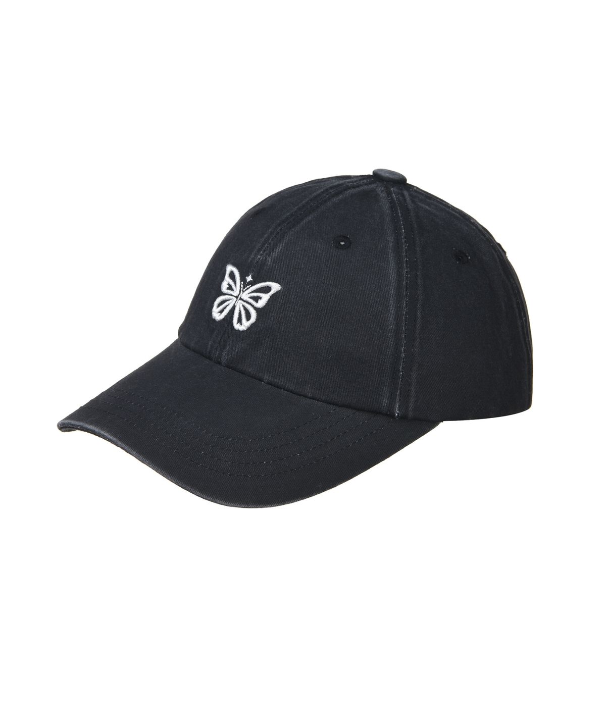 닉앤니콜(NICK&NICOLE) VINTAGE MINI BUTTERFLY BALL CAP_BLACK WHITE