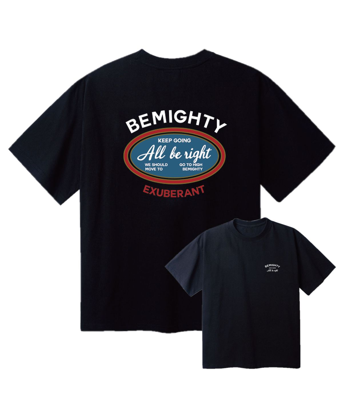 비마이티(BEMIGHTY) 레트로 무드 타원형 오버핏 반팔티셔츠