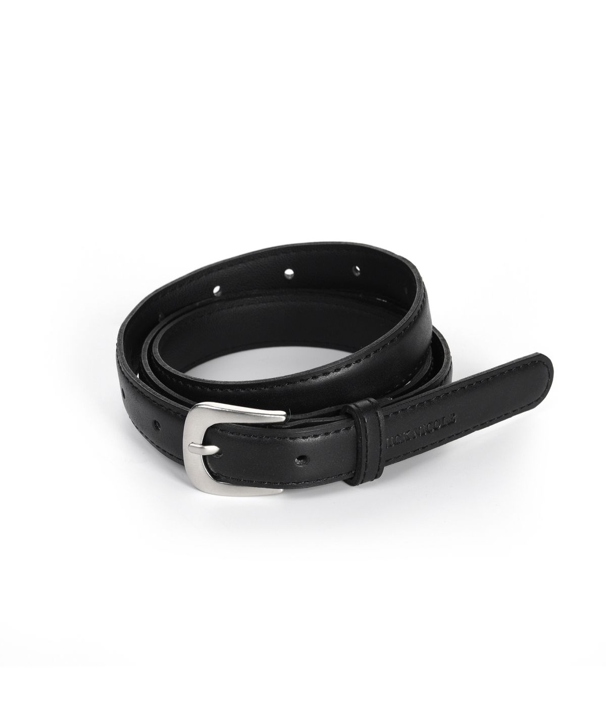 닉앤니콜(NICK&NICOLE) SILVER BUCKLE LEATHER BELT_2 COLOR