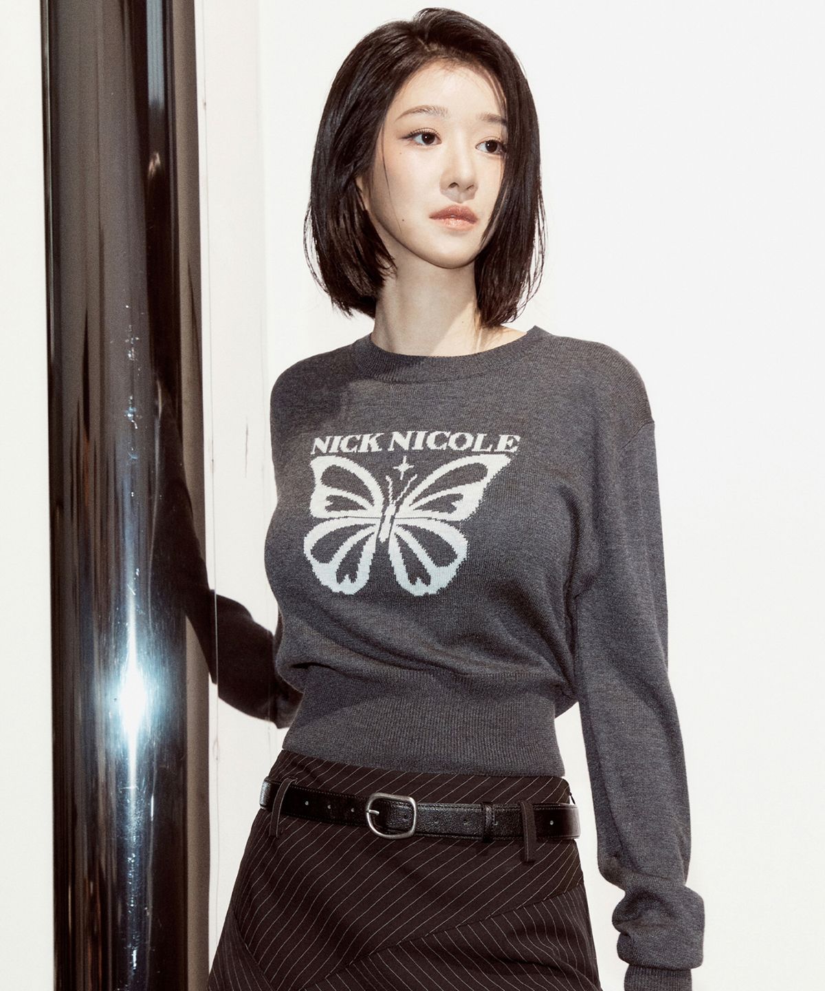 닉앤니콜(NICK&NICOLE) MIDDLE BUCKLE LEATHER BELT_3 COLOR