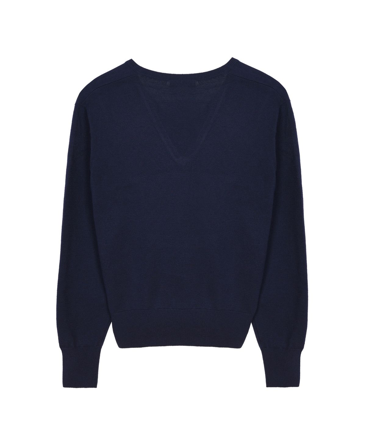 닉앤니콜(NICK&NICOLE) BUTTERFLY V NECK JACQUARD KNIT_NAVY