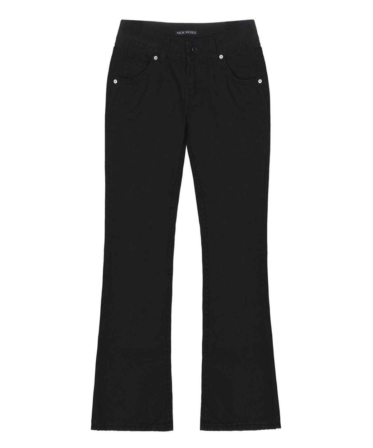 닉앤니콜(NICK&NICOLE) LOW-RISE BOOTS CUT PANTS_BLACK