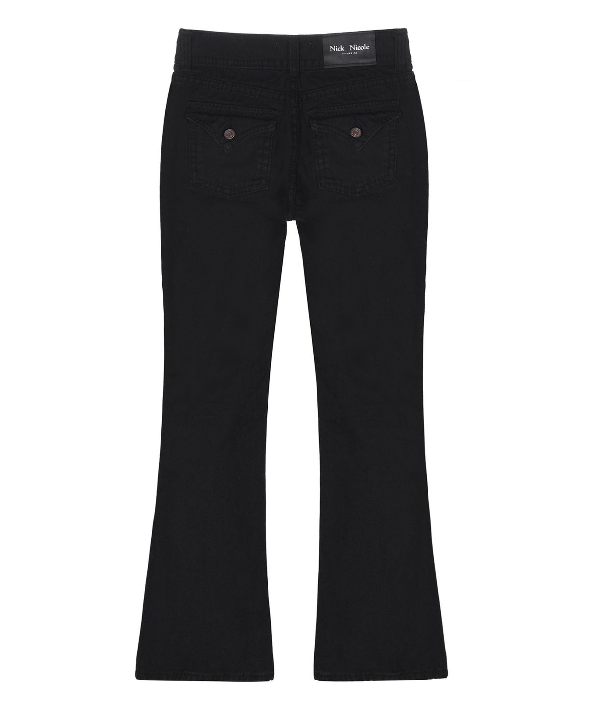 닉앤니콜(NICK&NICOLE) LOW-RISE BOOTS CUT PANTS_BLACK