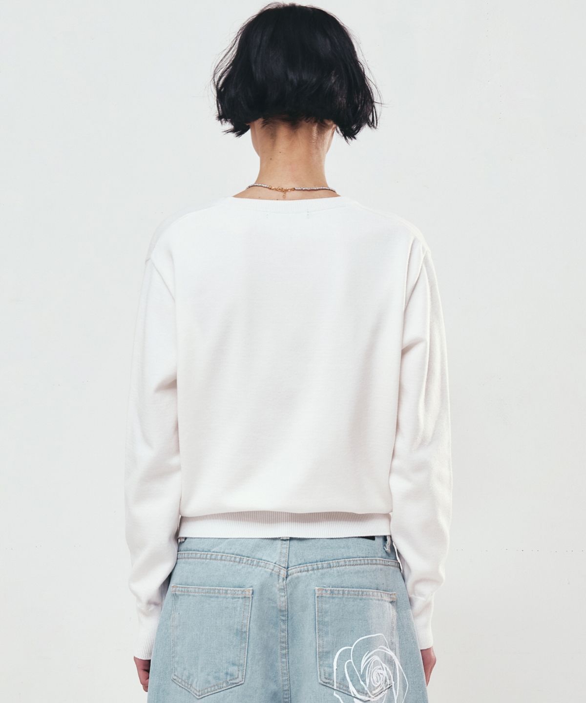 닉앤니콜(NICK&NICOLE) NICOLE MINI ROSE JAQUARD KNIT_IVORY