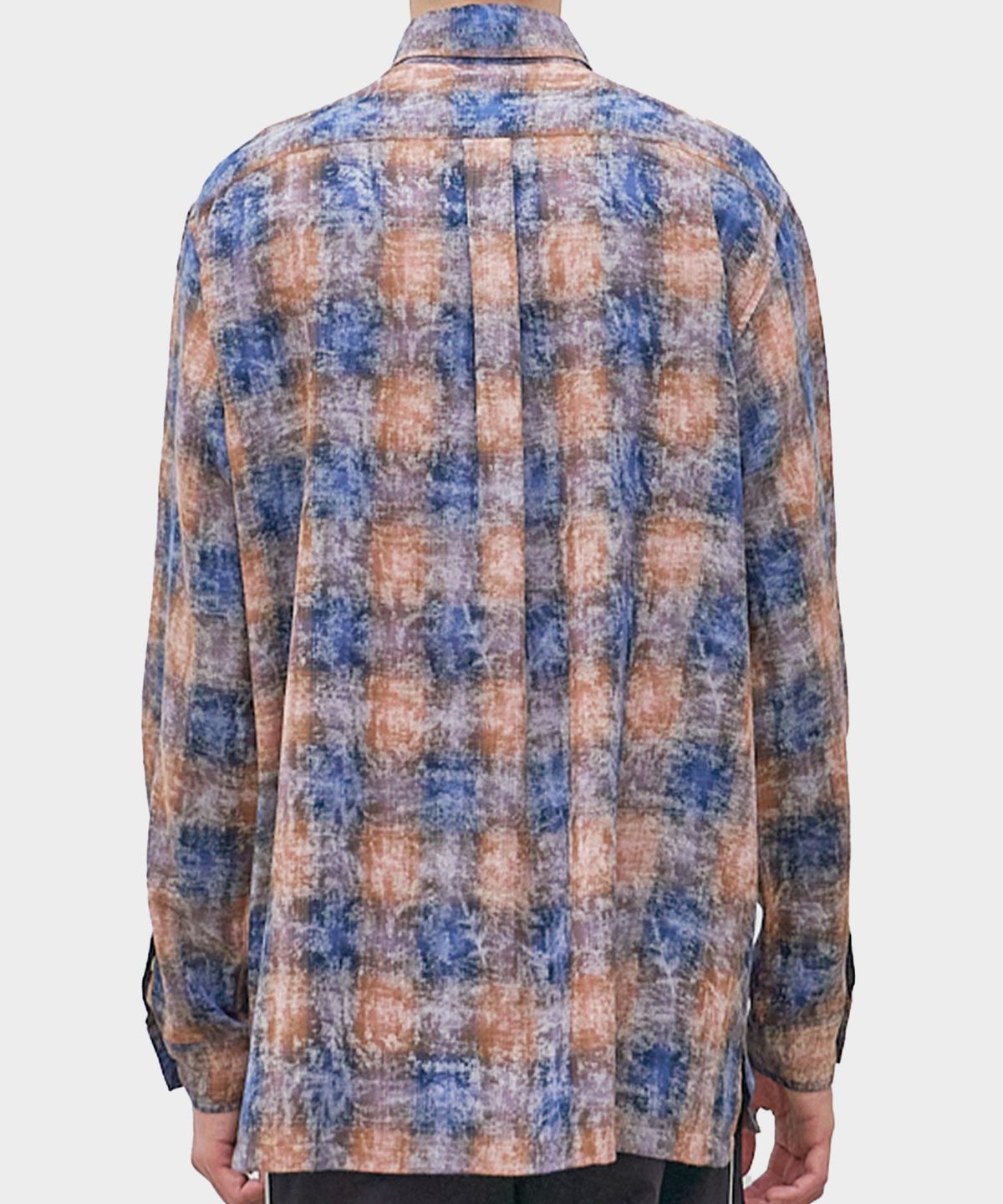우석(WOOSUK) Vintage Washed Check Shirt (Blue)