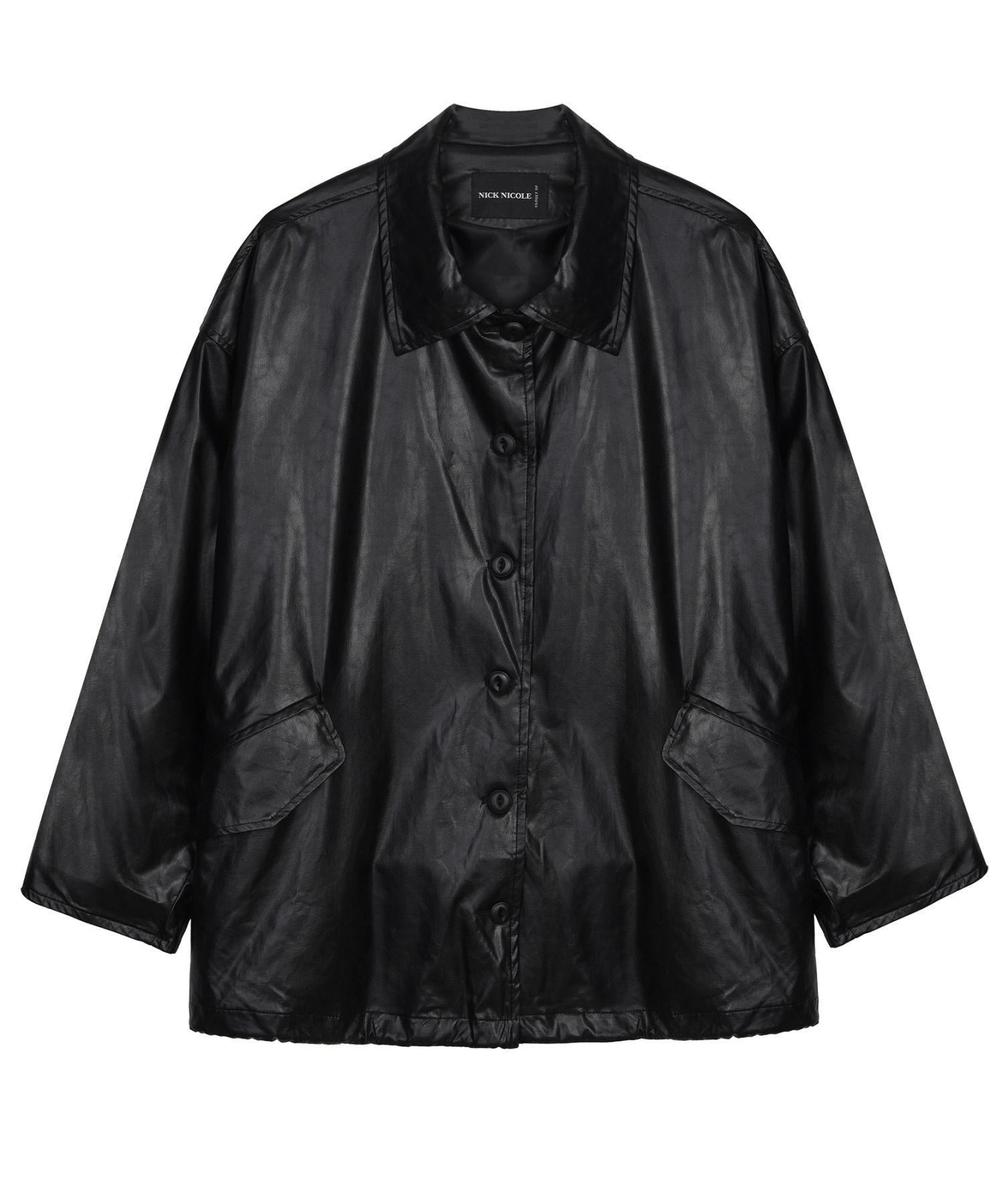 ジャケット NICK&NICOLE VINTAGE HALF LEATHER STRING JACKET 5BJH1156 VINTAGE HALF LEATHER STRING JACKET_BLACK - NICK&NICOLE | 60