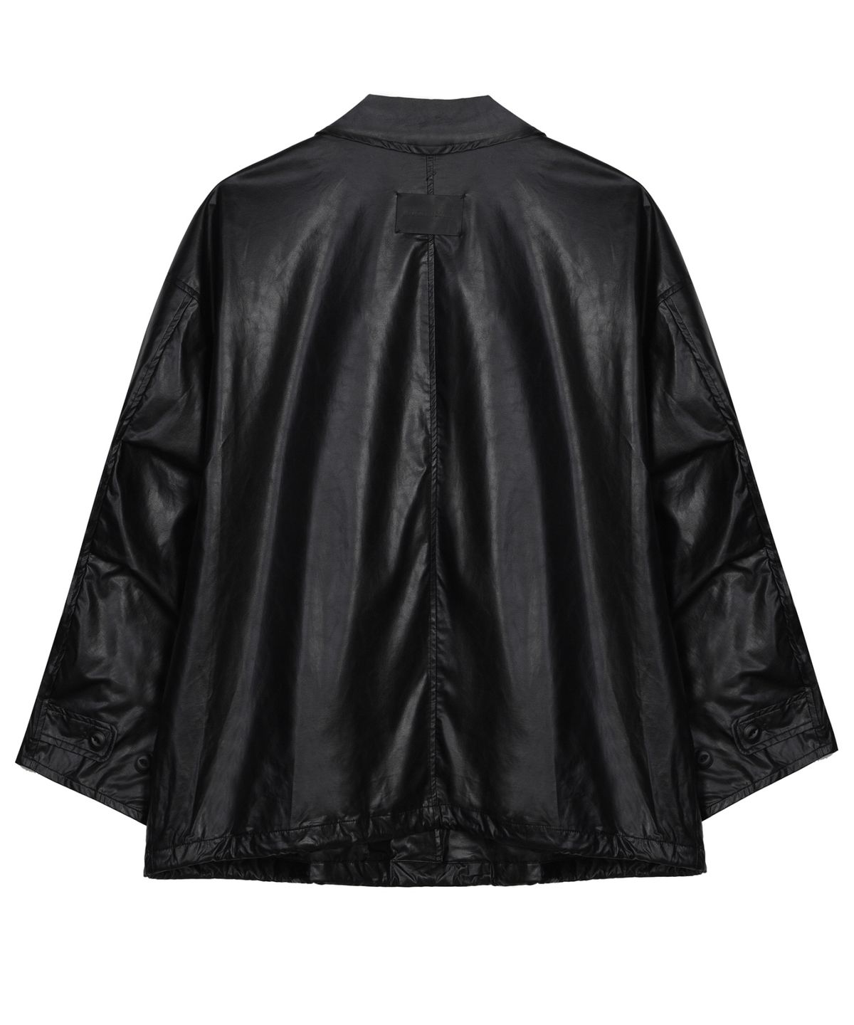 닉앤니콜(NICK&NICOLE) VINTAGE HALF LEATHER STRING JACKET_BLACK