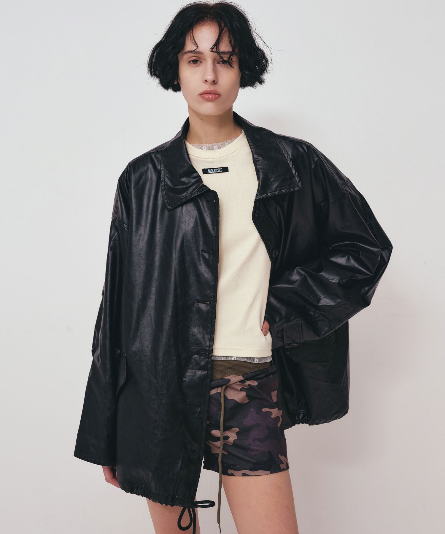 ジャケット NICK&NICOLE VINTAGE HALF LEATHER STRING JACKET 5BJH1156 MUSINSA公式 | NICK&NICOLE VINTAGE HALF LEATHER STRING