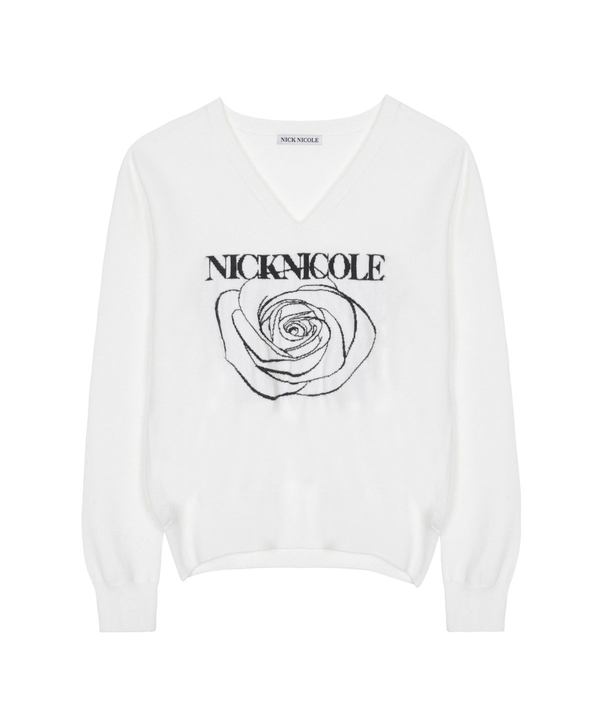 닉앤니콜(NICK&NICOLE) NICOLE ROSE JAQUARD PULLOVER KNIT_IVORY