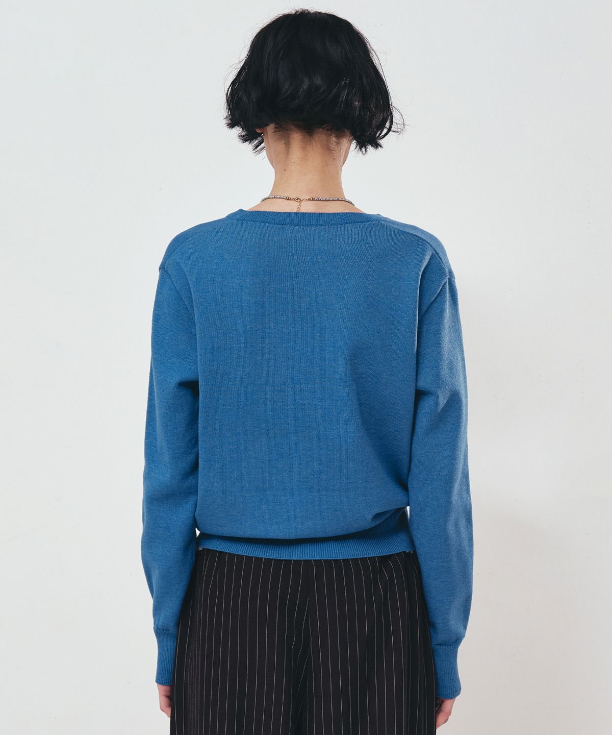 닉앤니콜(NICK&NICOLE) NICOLE ROSE JAQUARD PULLOVER KNIT_BLUE