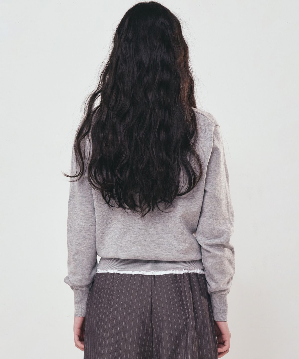닉앤니콜(NICK&NICOLE) NICOLE ROSE JAQUARD PULLOVER KNIT_GRAY