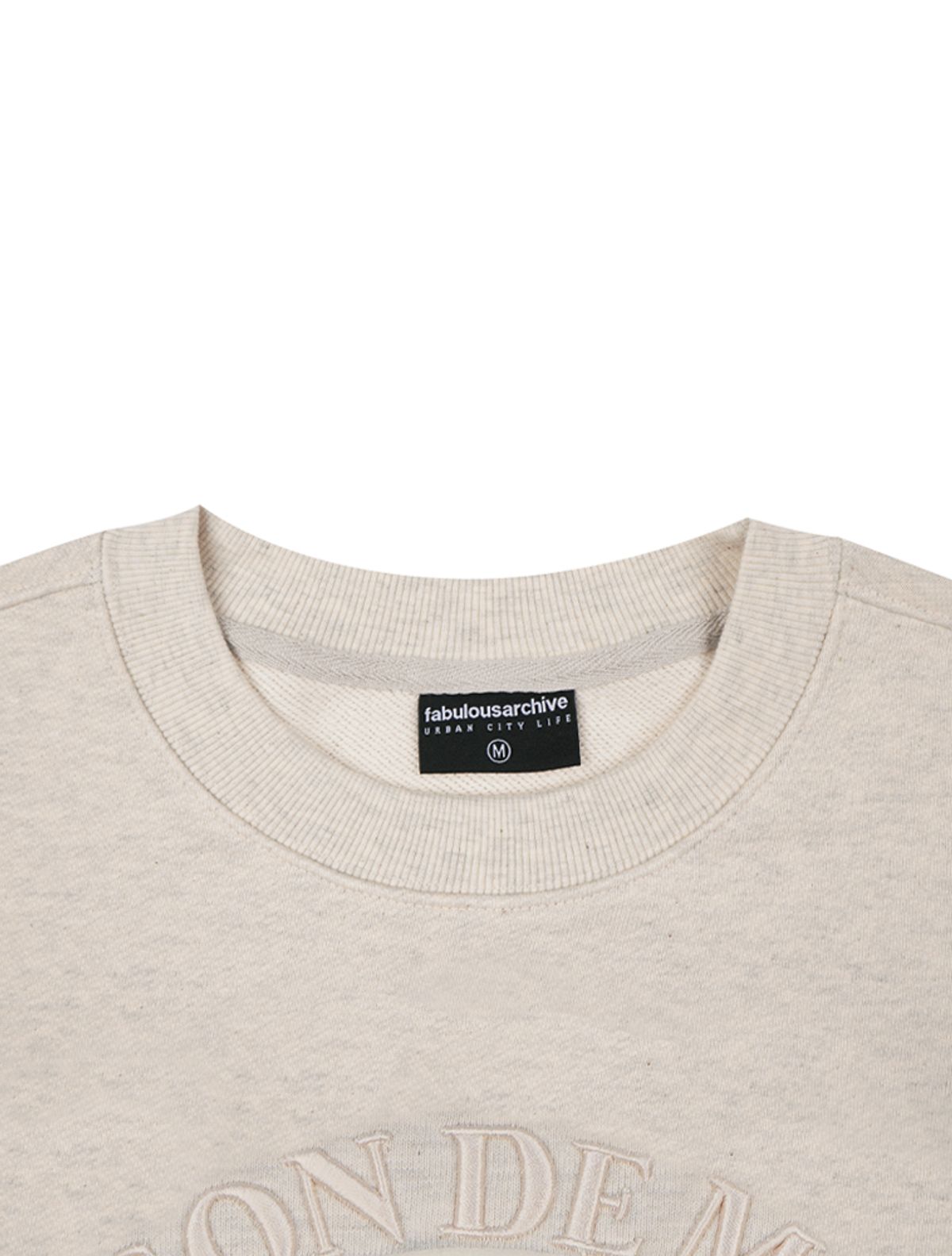 라 메종 스튜디오(LA MAISON STUDIO) UNISEX 쉴드 패턴 맨투맨 오트밀(FCD1TS103M)
