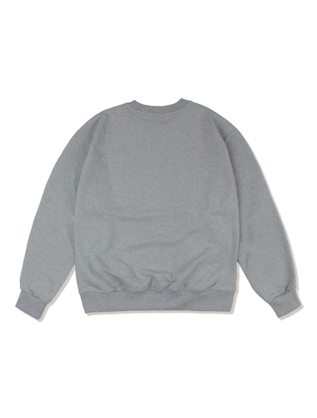 라 메종 스튜디오(LA MAISON STUDIO) UNISEX 쉴드 패턴 맨투맨 멜란그레이(FCD1TS103M)