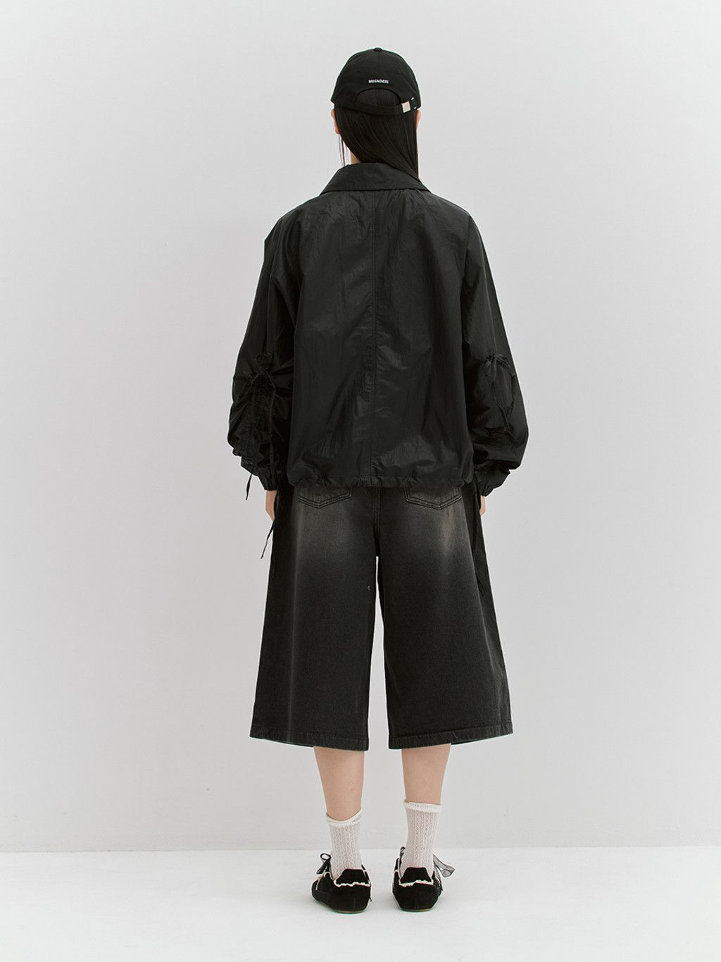 ★MEENDERI★SHIRRING RIBBON JACKET - BLACK★正規品/直送料込 MUSINSA公式 | MEENDERI SHIRRING RIBBON JACKET