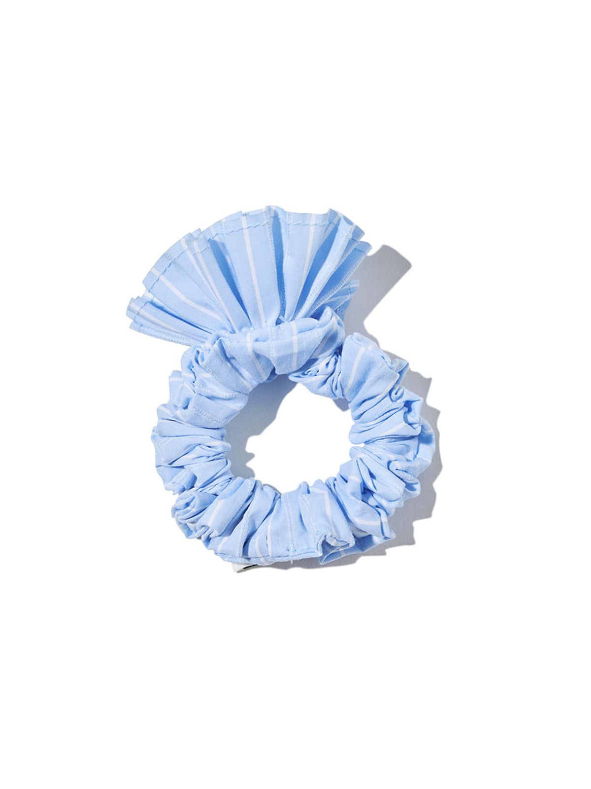 기준(KIJUN) Stripe Corsage Scrunchie Sky Blue Stripe