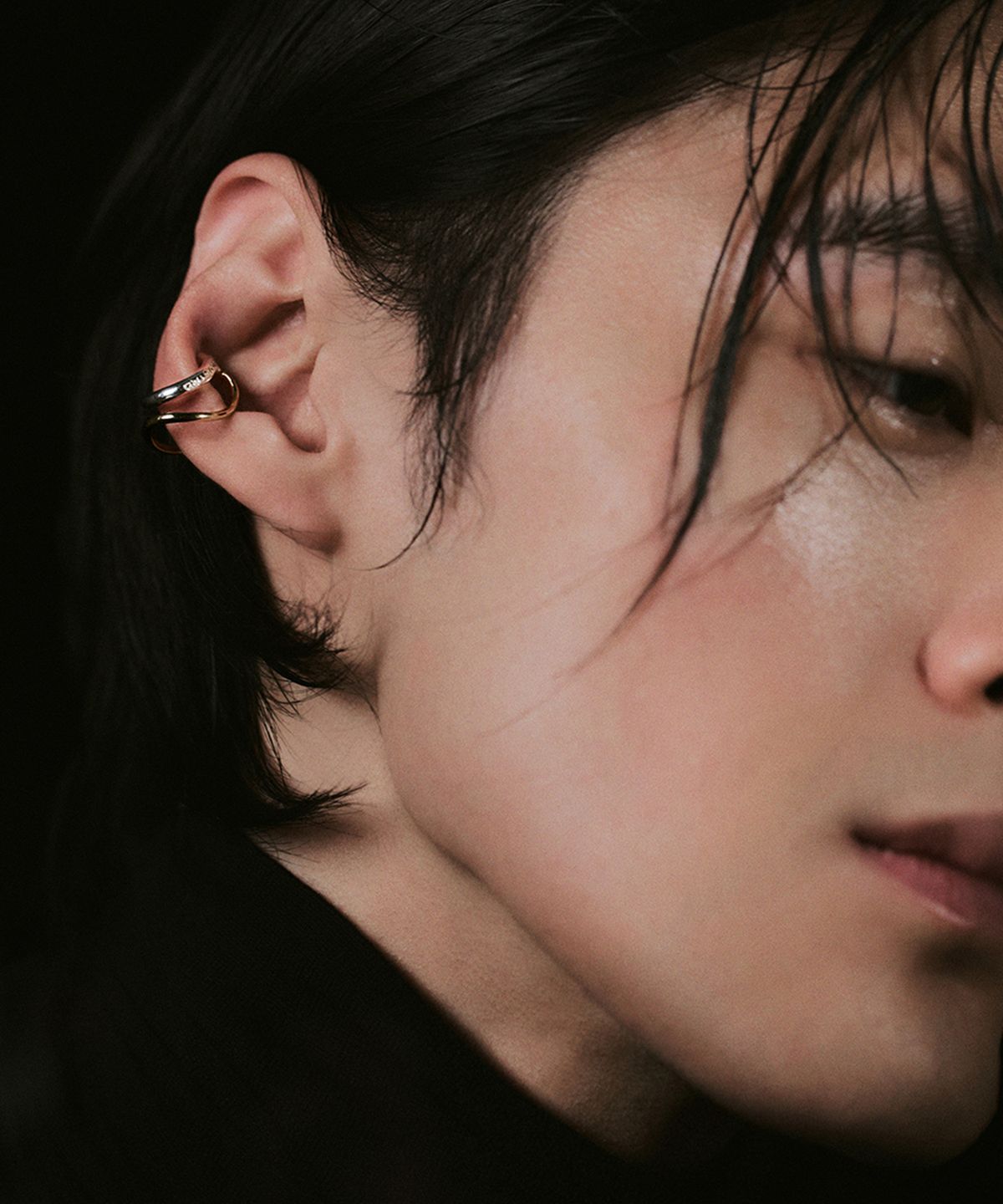휴스타드(HUSTAD) 238 Leaf Earcuff_ 925 실버 립 이어커프